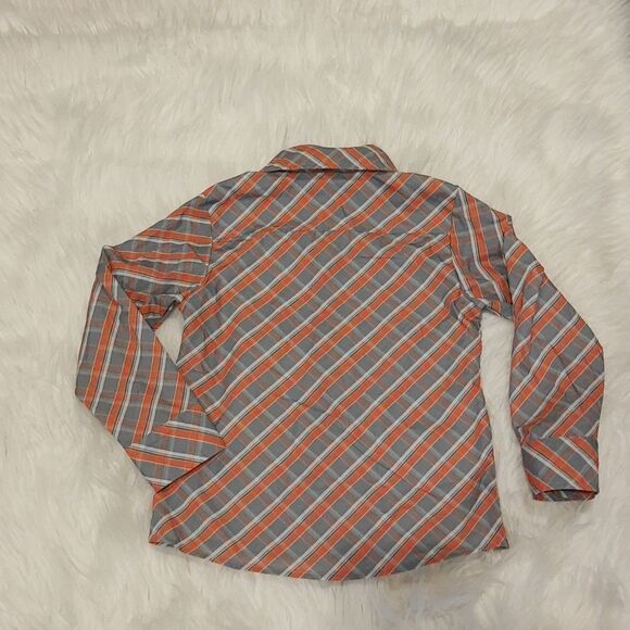 EVIE'S Closet Orange and Gray Button Down Size 3T Boutique Top - Picture 6 of 7